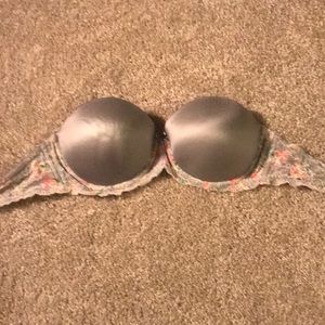 PINK Victoria’s Secret grey satin push-up